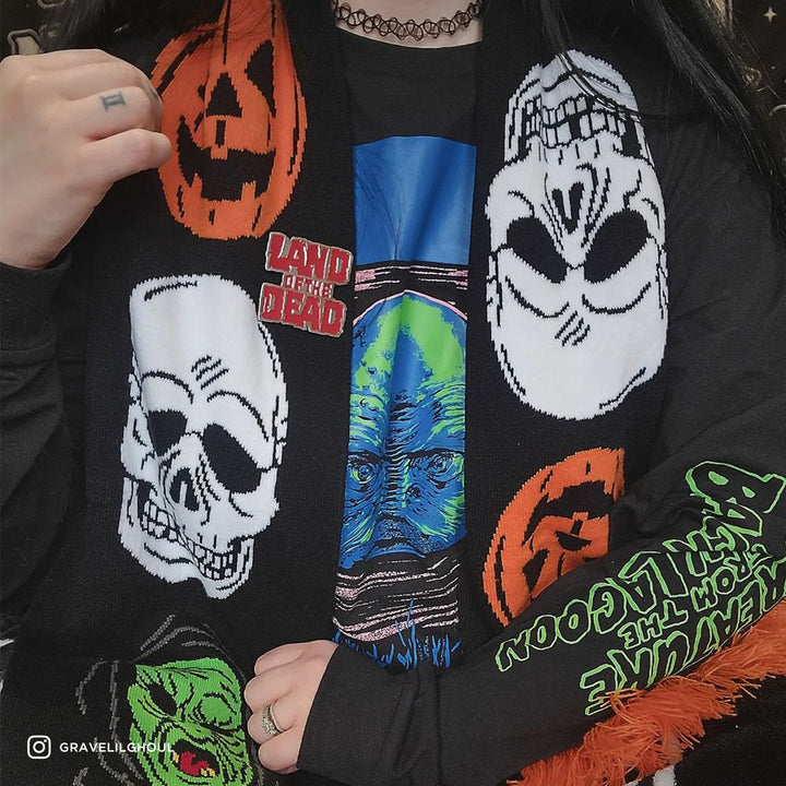 woman wearing shirt, scarf, and pin.