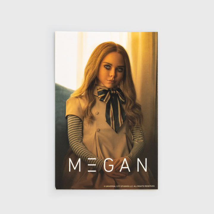 megan mini poster. text: m3gan universal city studios llc. all rights reserved.