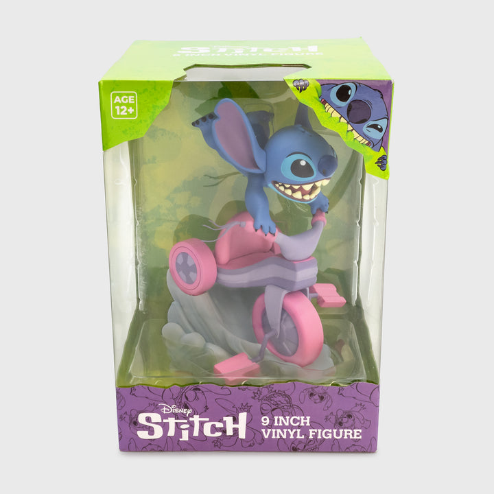 figure packaging. text: disney stitch 9 inch vinyl figure. age 12+