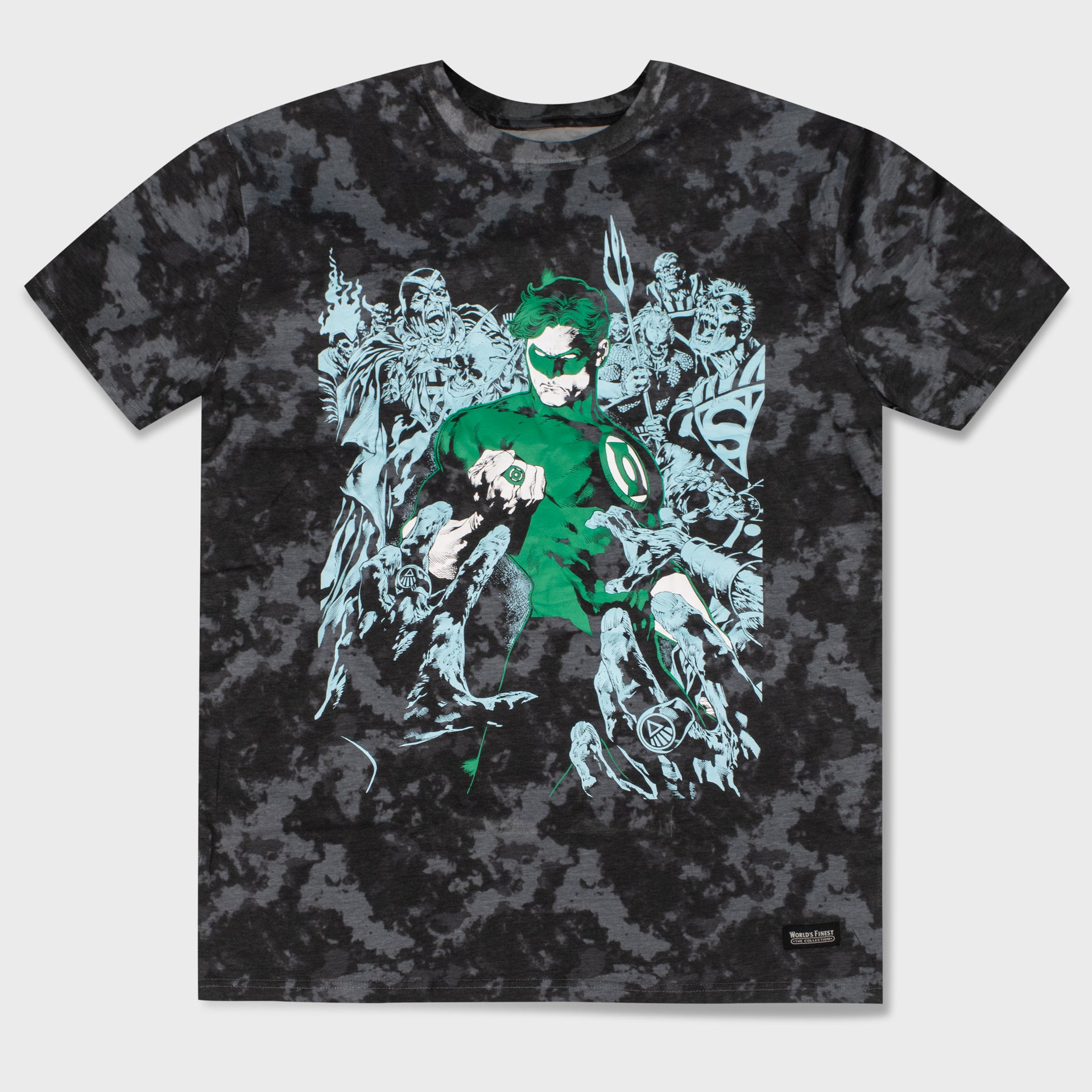 green lantern being surrounded by zombie heroes