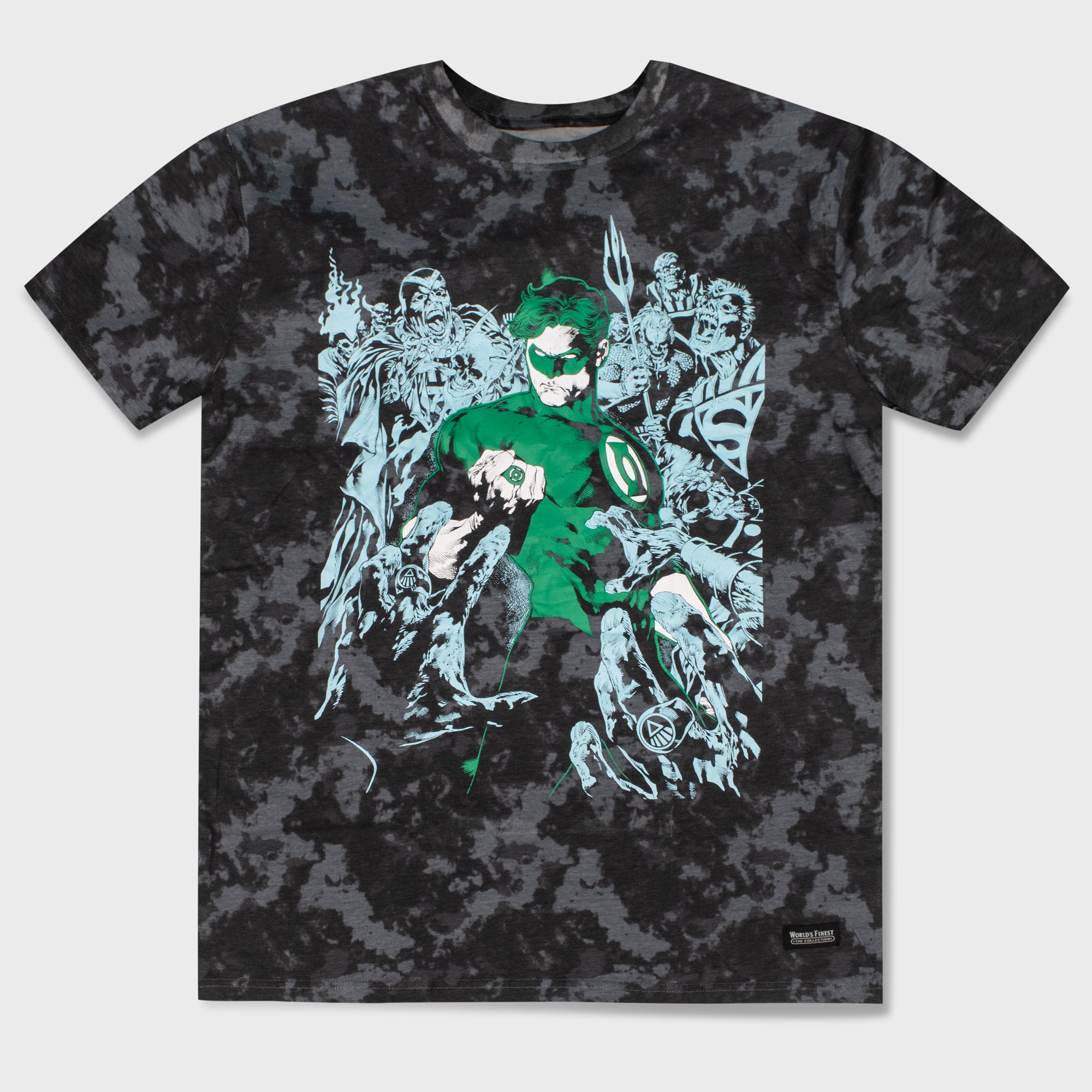 green lantern being surrounded by zombie heroes