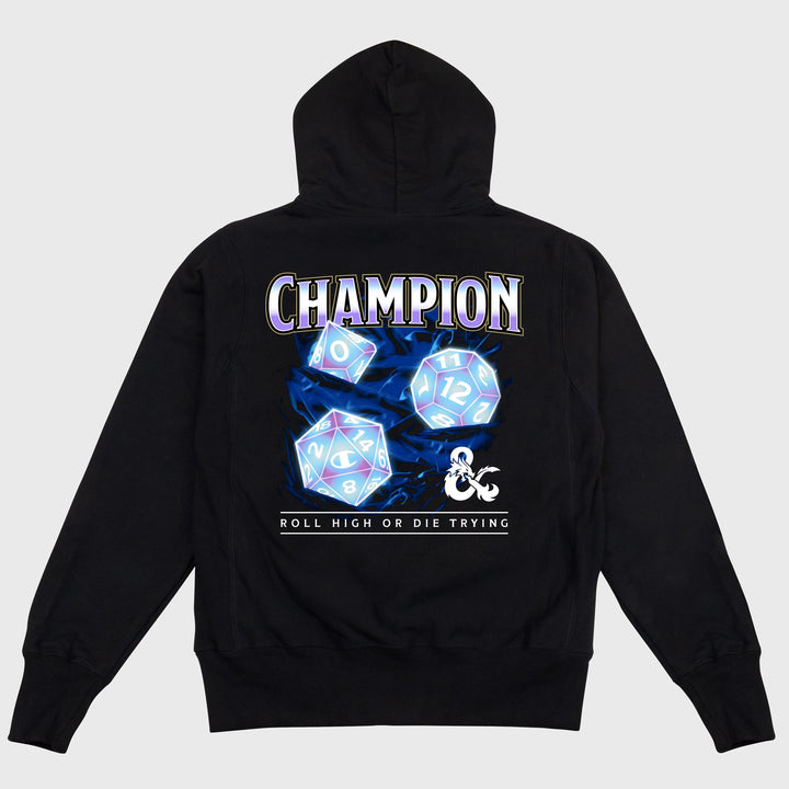 dungeons and dragons dice hoodie back.