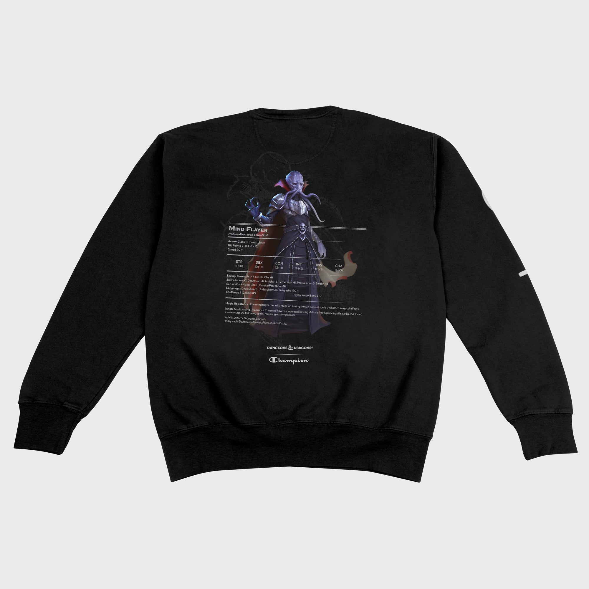 dungeons and dragons mind flayer pullover back.