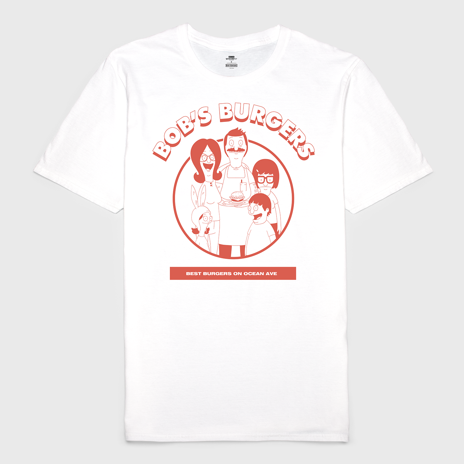 t-shirt tee shirt short sleeve bob's burgers best burgers on ocean ave white culturefly
