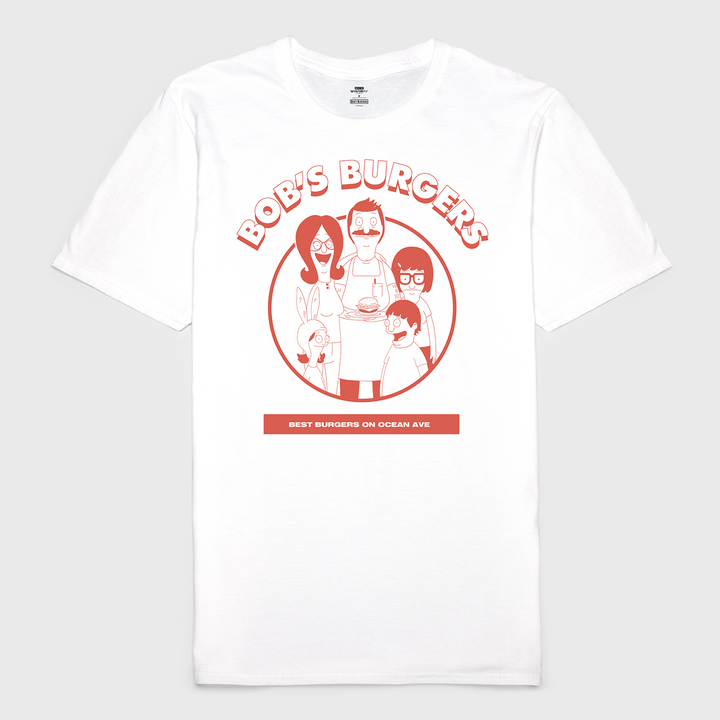 t-shirt tee shirt short sleeve bob's burgers best burgers on ocean ave white culturefly