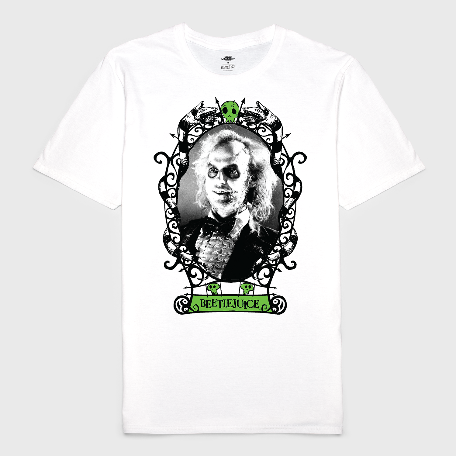 t-shirt tee shirt short sleeve beetlejuice white culturefly