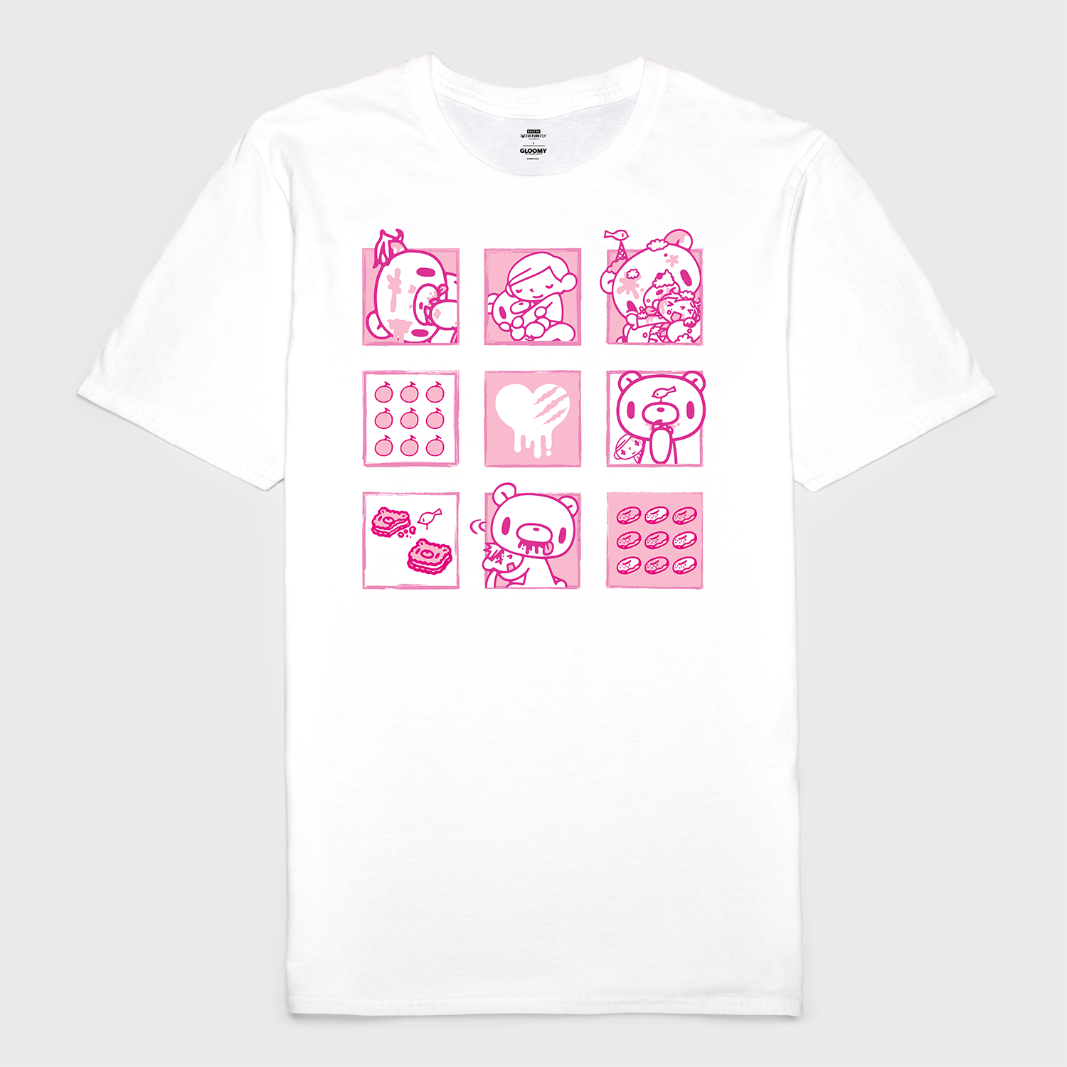 t-shirt tee shirt short sleeve gloomy bear white culturefly