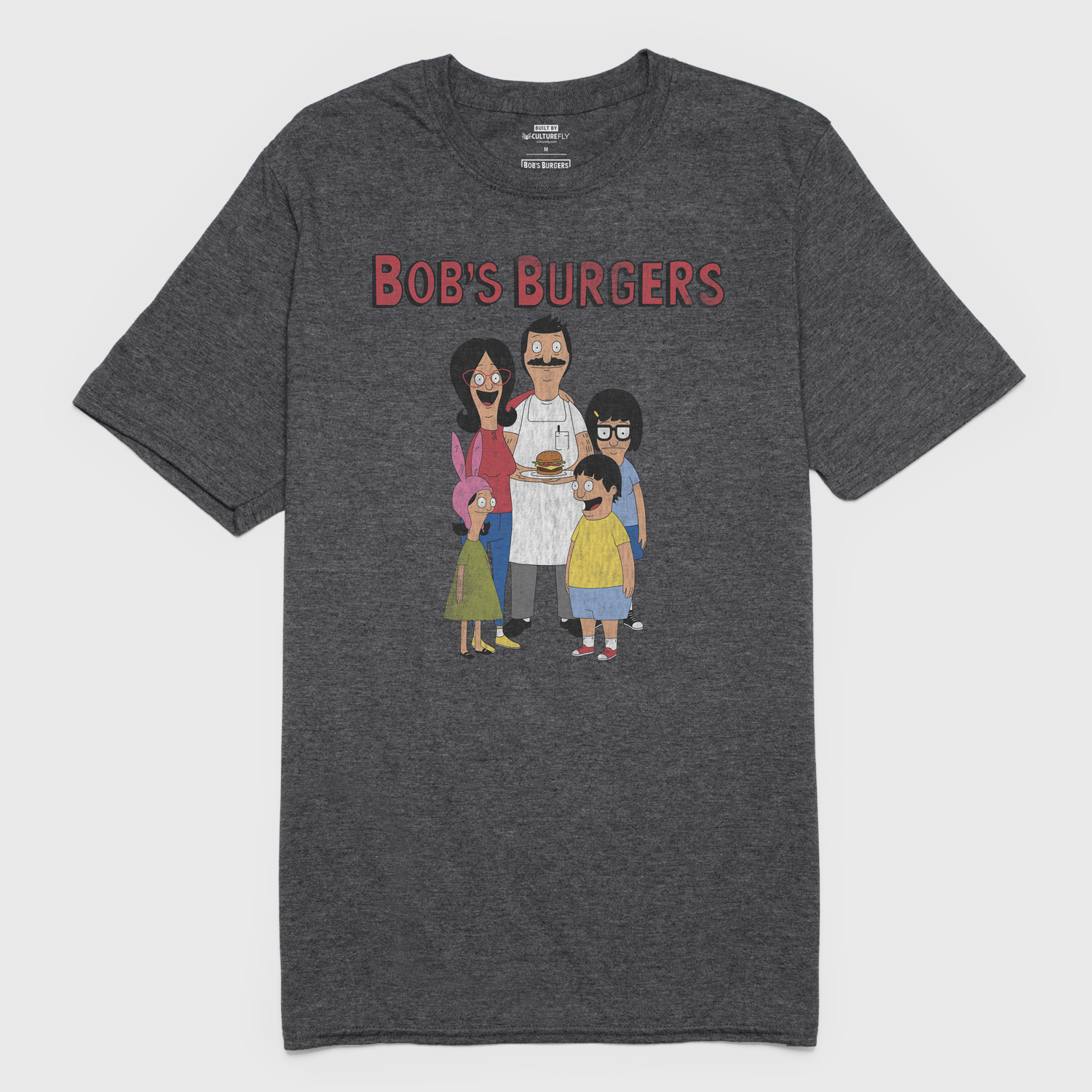 t-shirt tee shirt short sleeve bob's burgers dark gray culturefly
