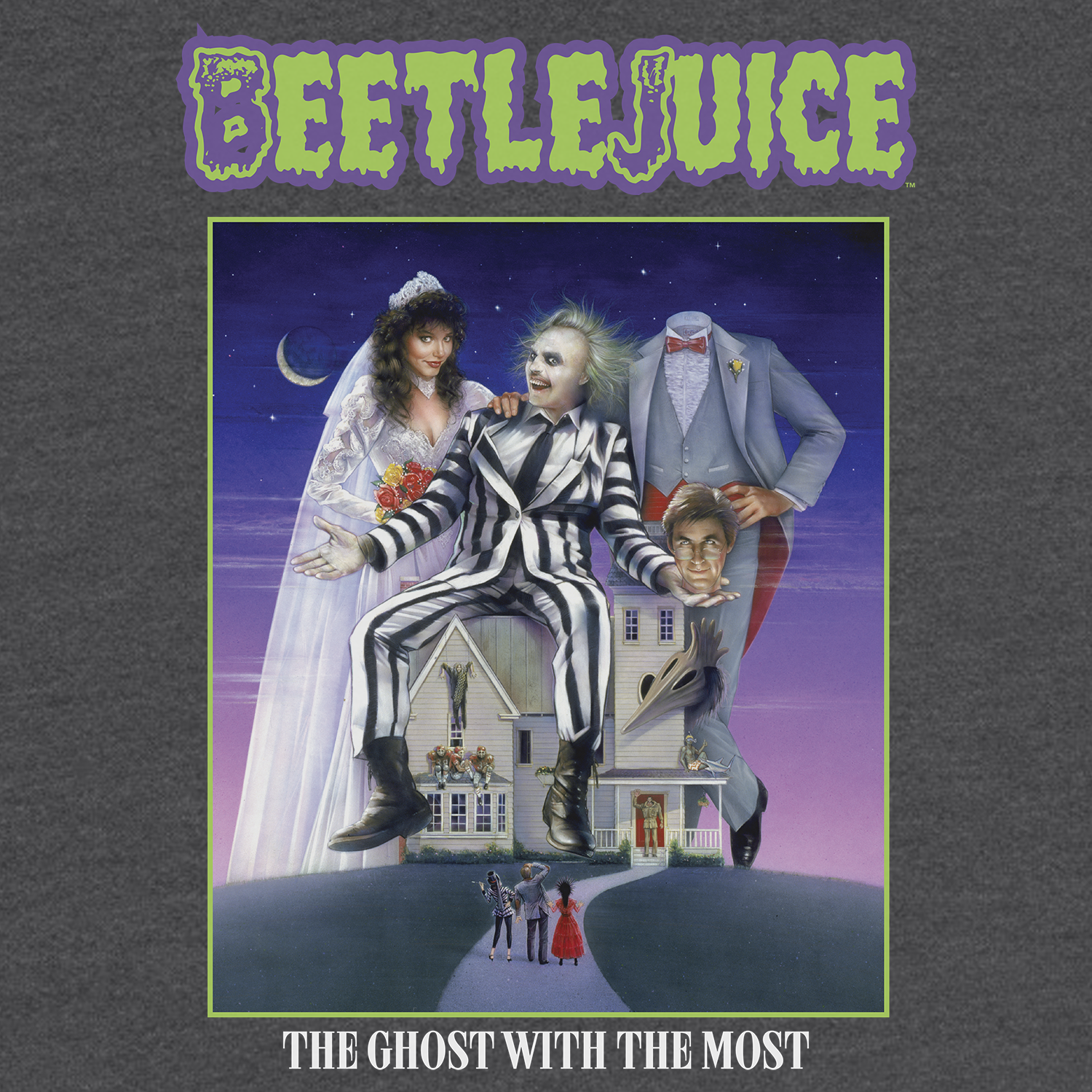 t-shirt tee shirt short sleeve beetlejuice the ghost with the most dark gray culturefly