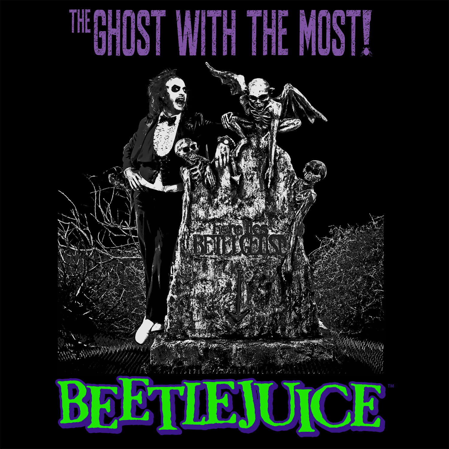 t-shirt tee shirt short sleeve the ghost with the most beetlejuice black culturefly