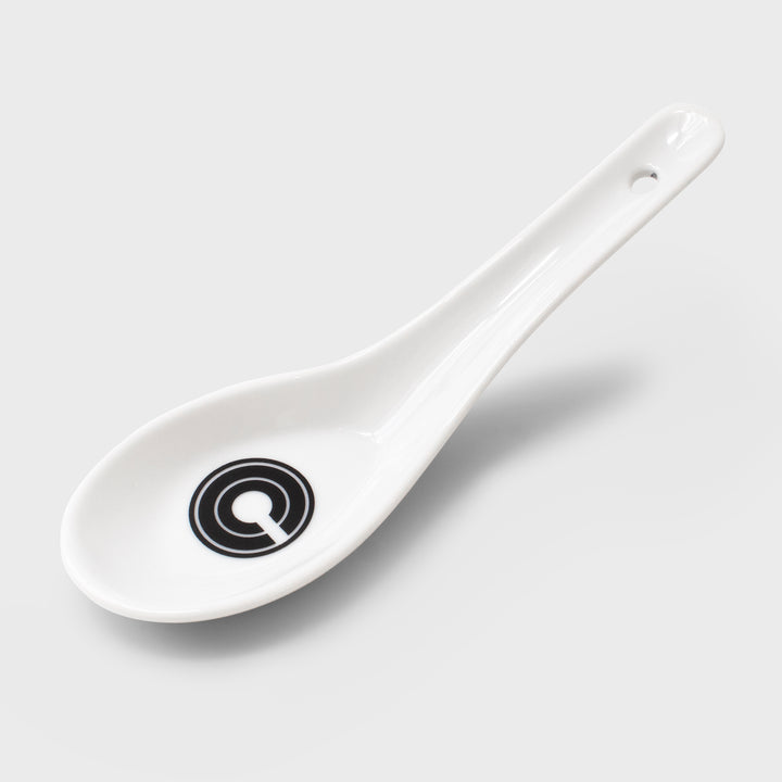 spoon for ramen. has capsule corp logo on spoon.