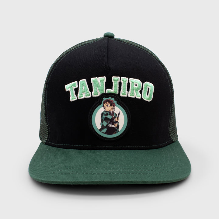 Headwear Demon Slayer - Tanjiro Kamado Snapback Green Hat Front