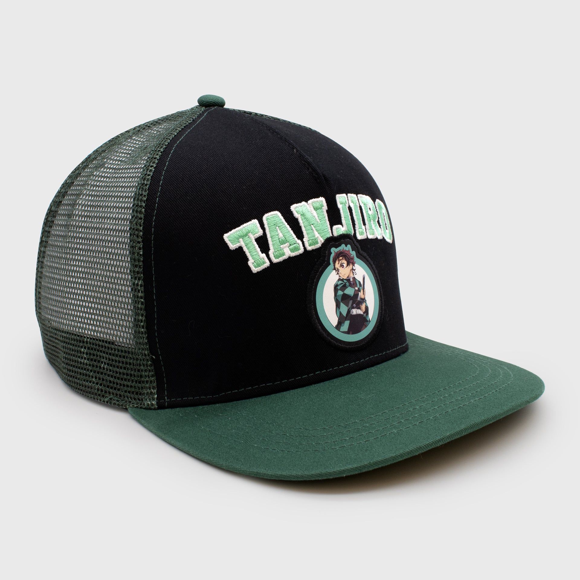 Headwear Demon Slayer - Tanjiro Kamado Snapback Green Hat right