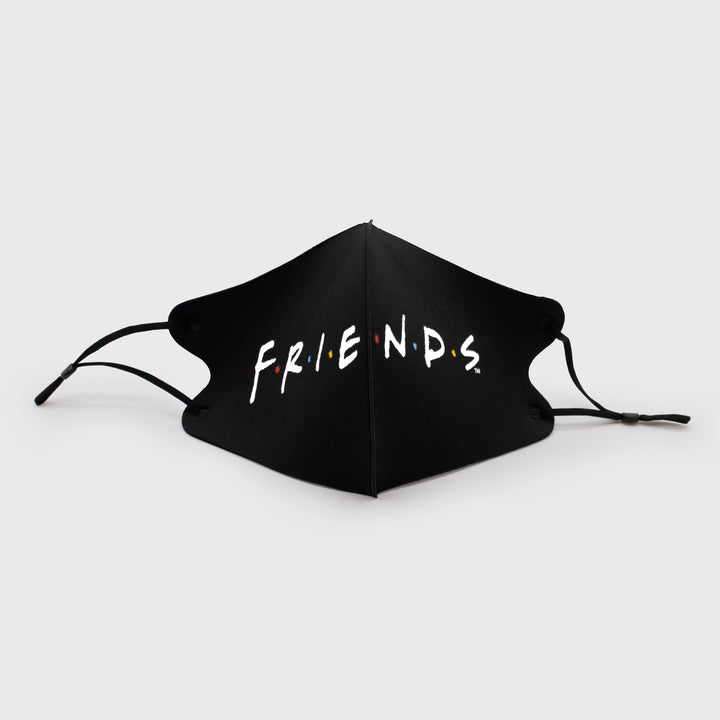 black face mask. has friends logo.