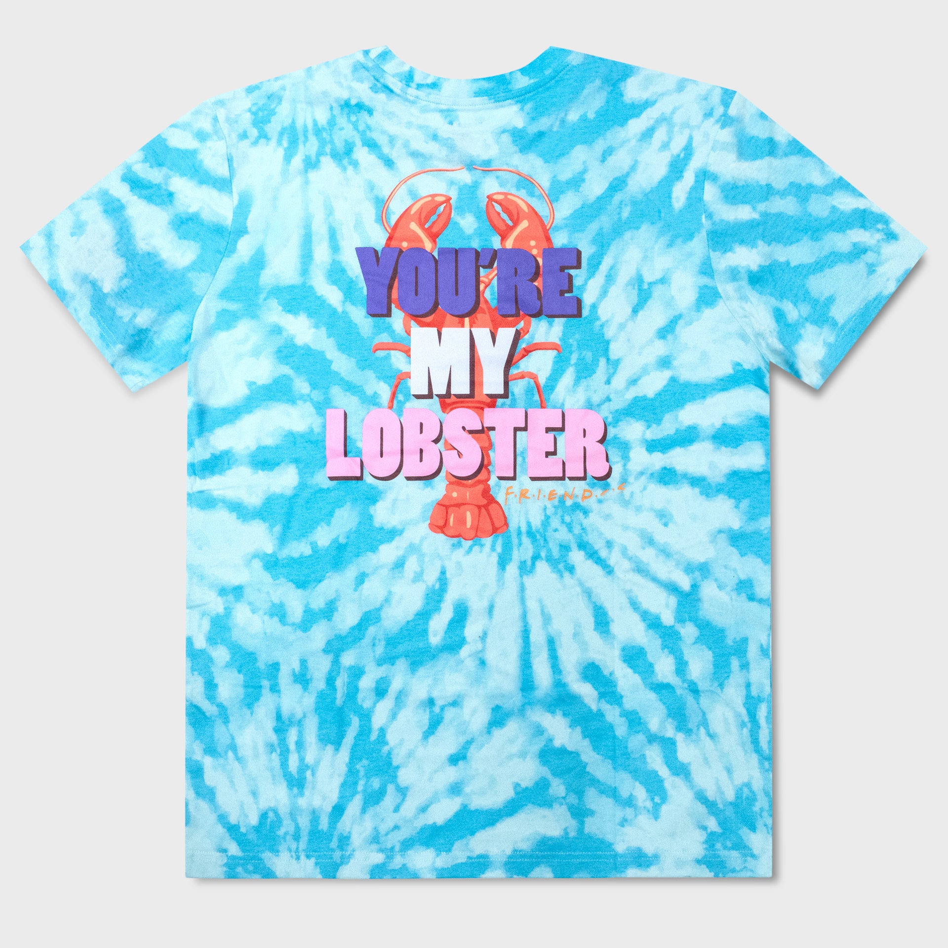 friends t-shirt. tie-dye. image: lobster. text: you're my lobster friends.