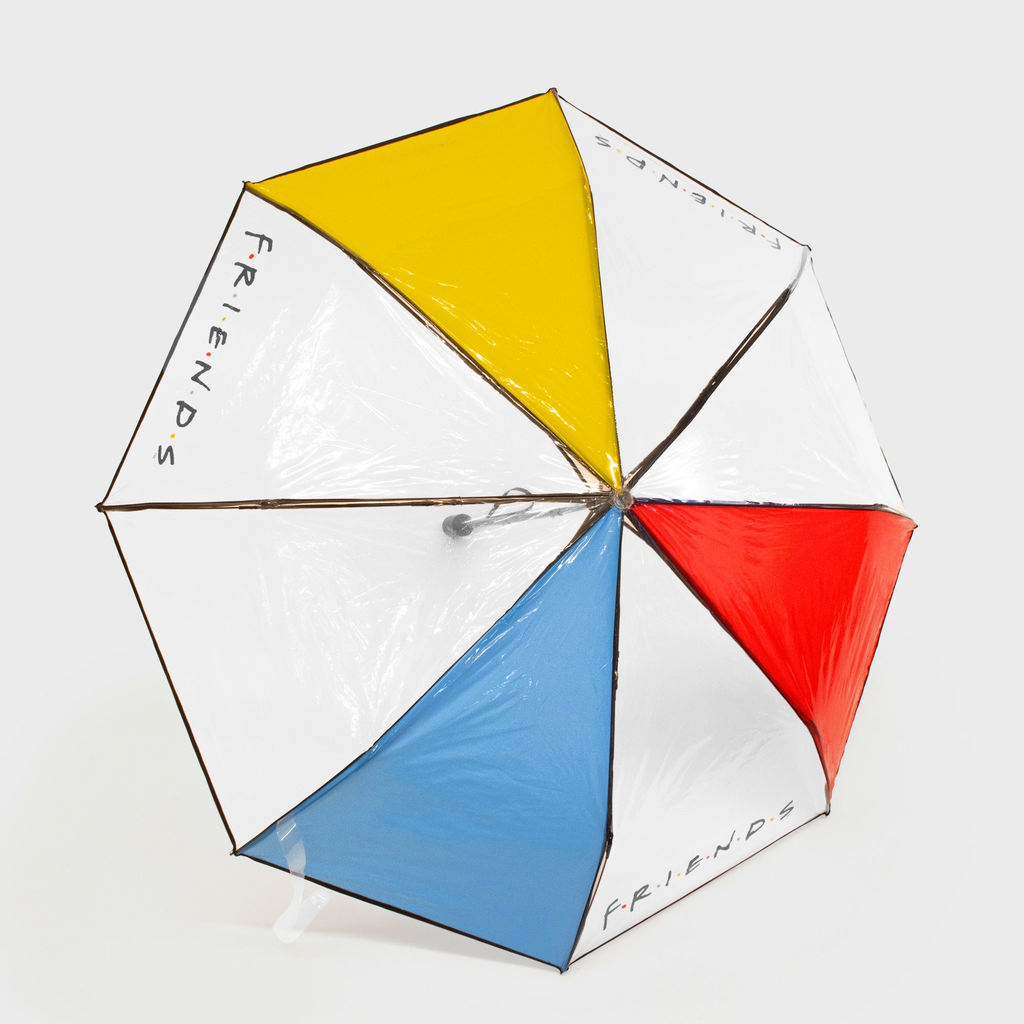 friends umbrella. has logo of friends.