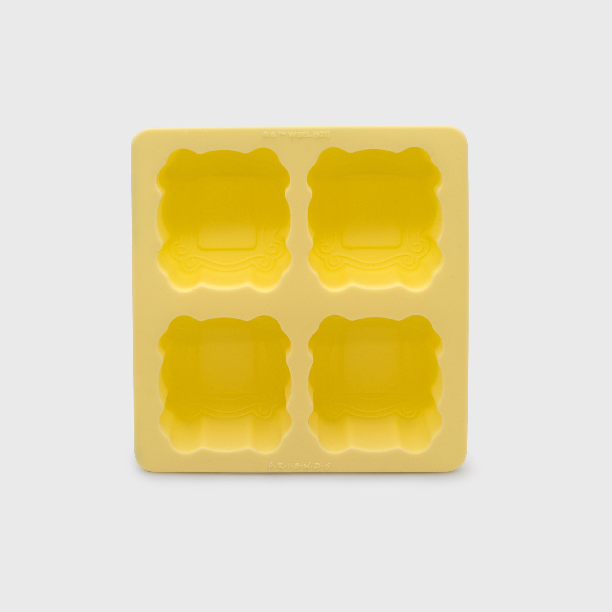friends silicone ice cube tray. 4 ice cubes with picture frame imprint.