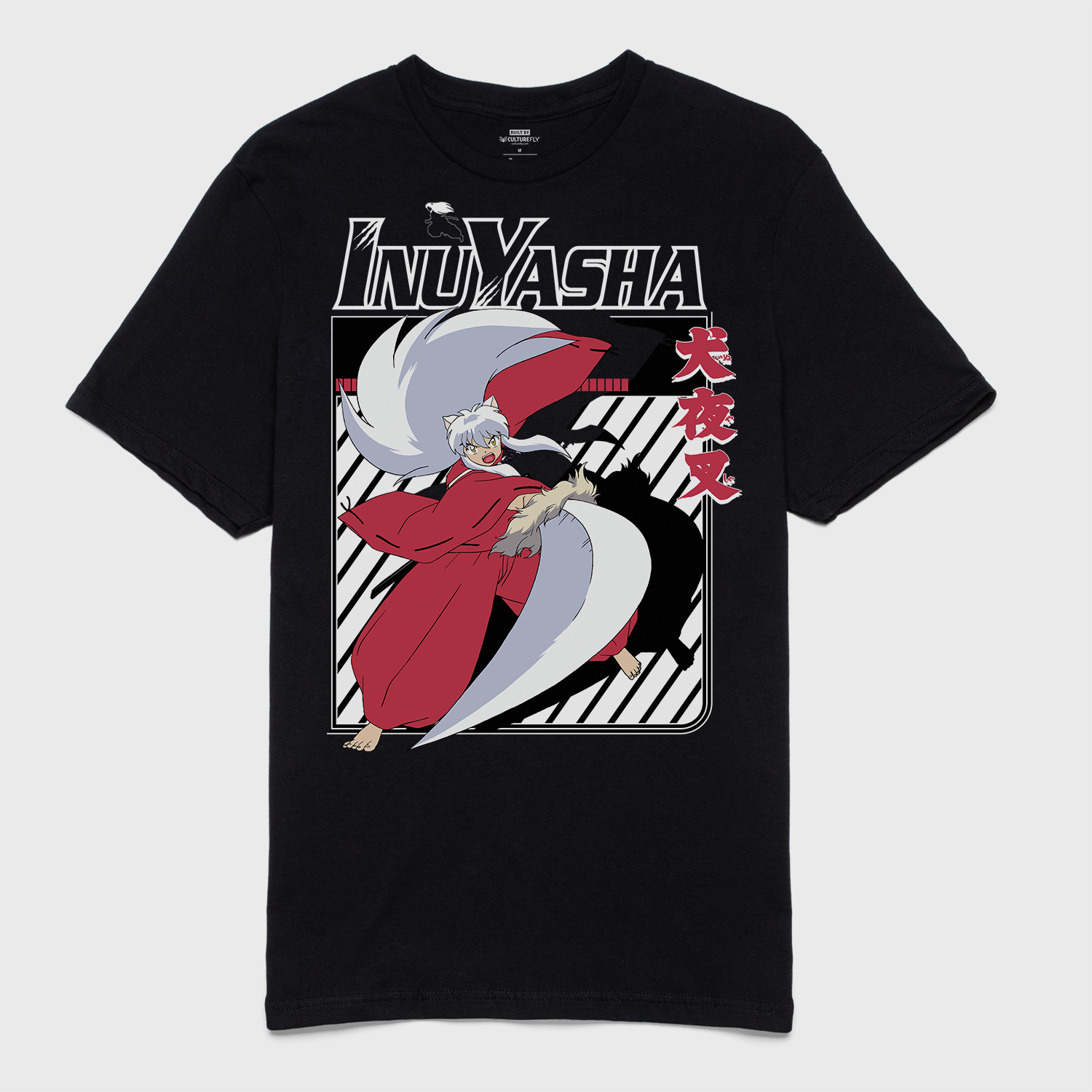 t-shirt tee shirt short sleeve inuyasha black culturefly
