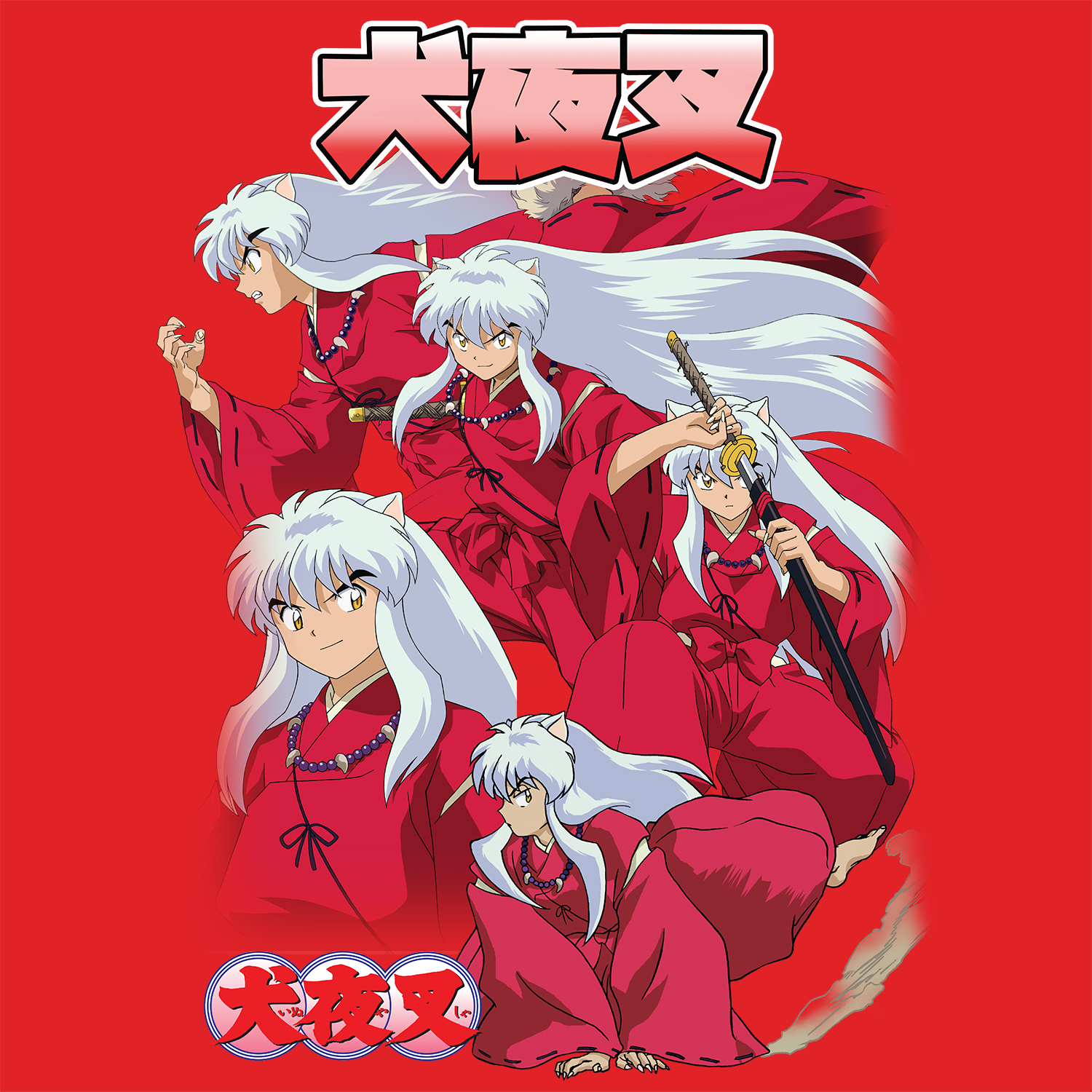 t-shirt tee shirt short sleeve inuyasha red culturefly