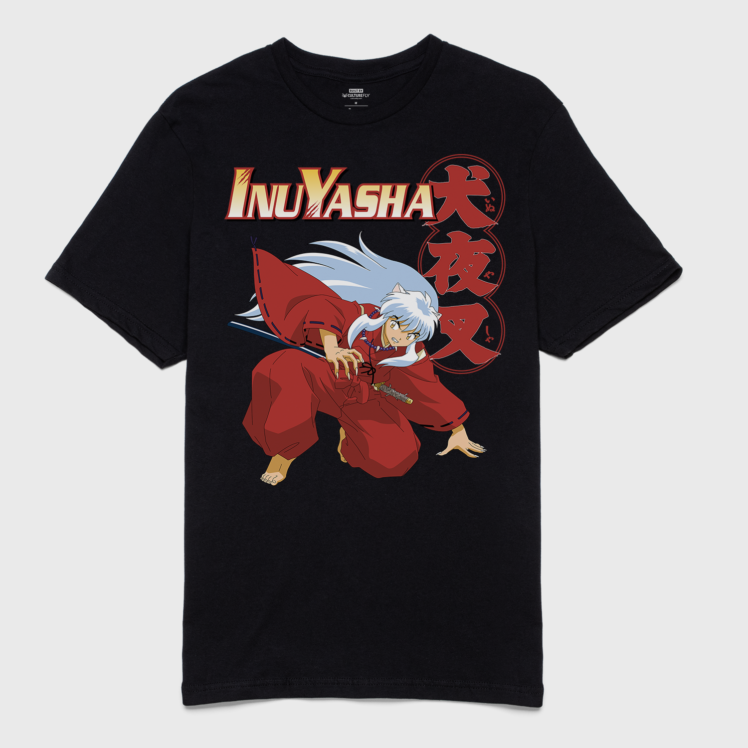 t-shirt tee shirt short sleeve inuyasha black culturefly