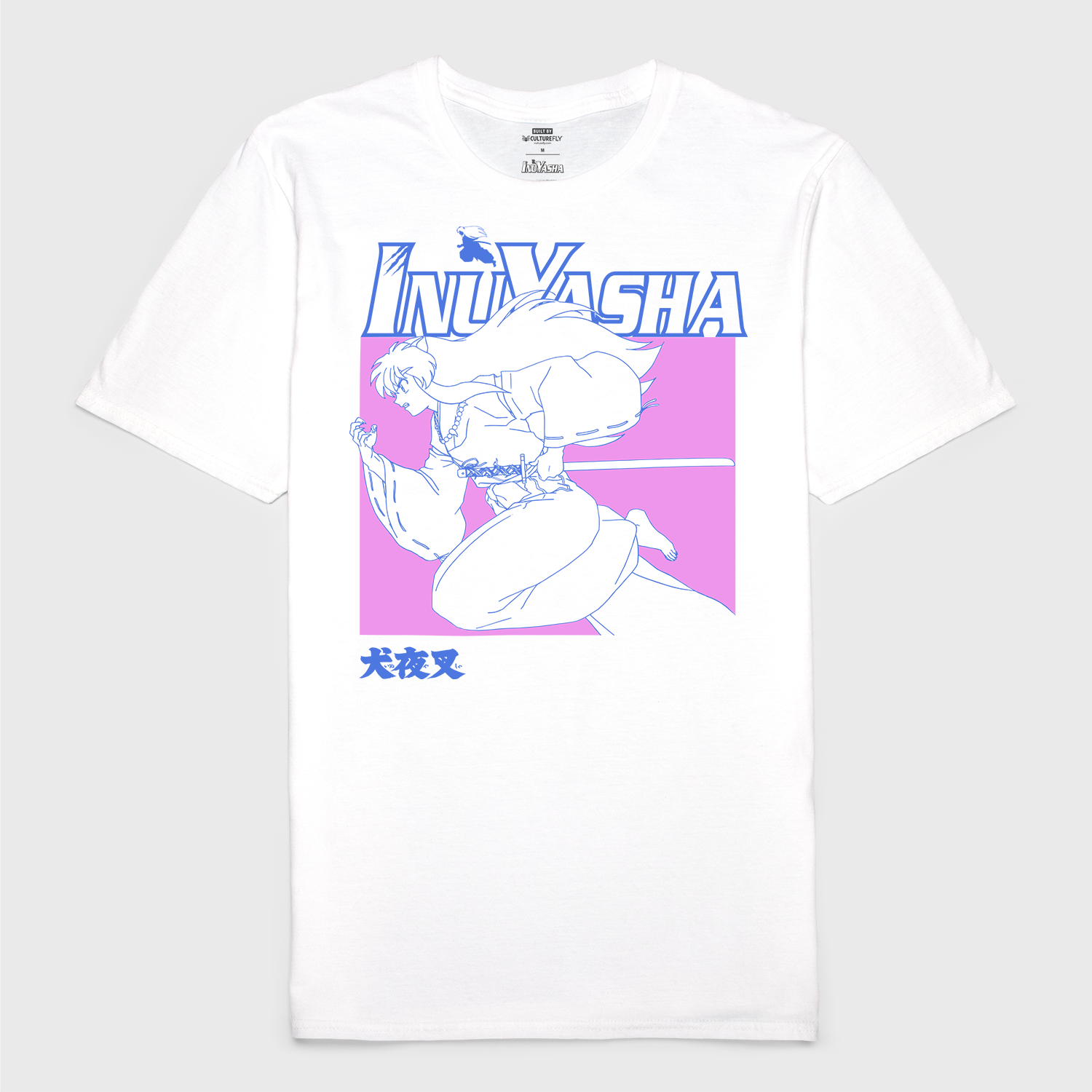 t-shirt tee shirt short sleeve inuyasha white culturefly