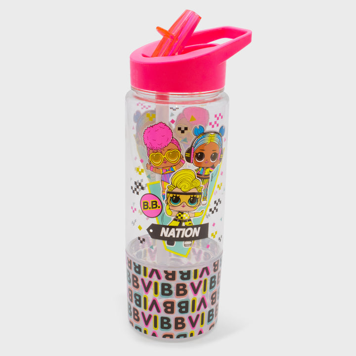 lol surprise water bottle. image: 3 lol surprise dolls. text: b.b. nation vibb