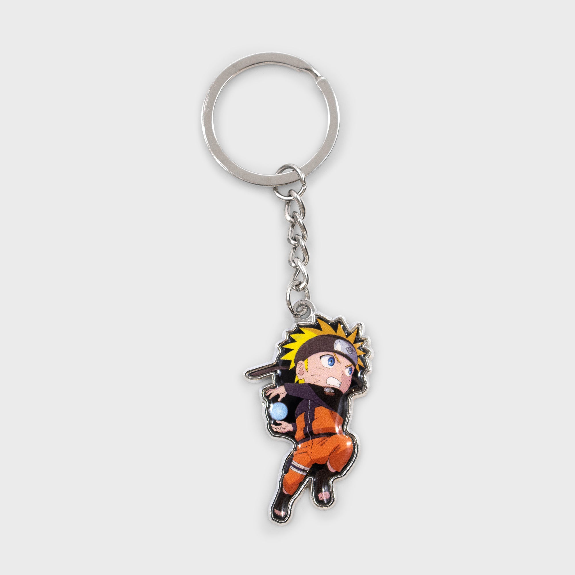 keychain with chibi cute naruto preparing attack
