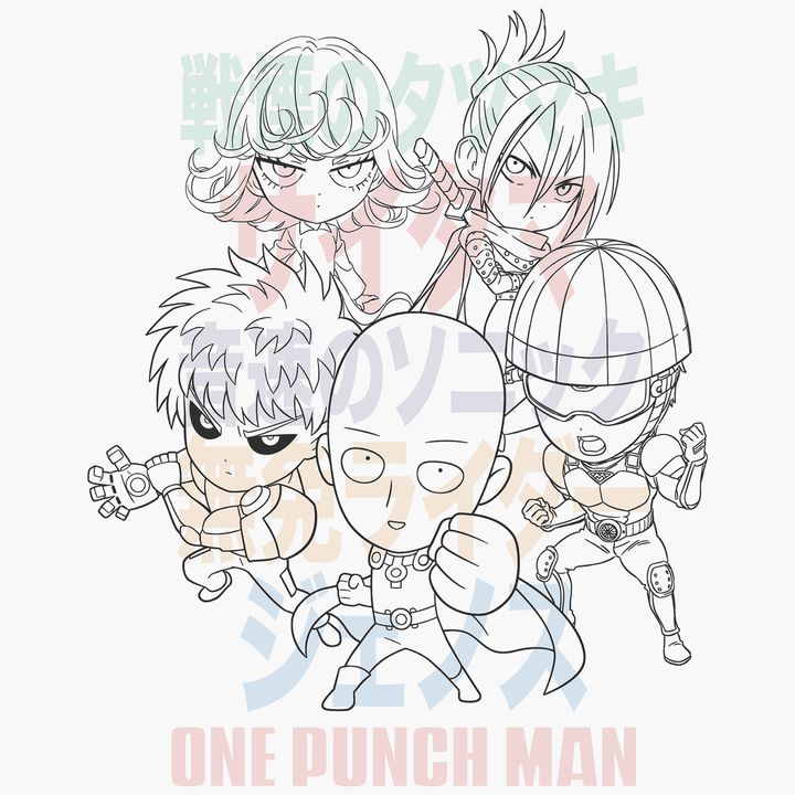 One Punch Man - Chibi Group Tee