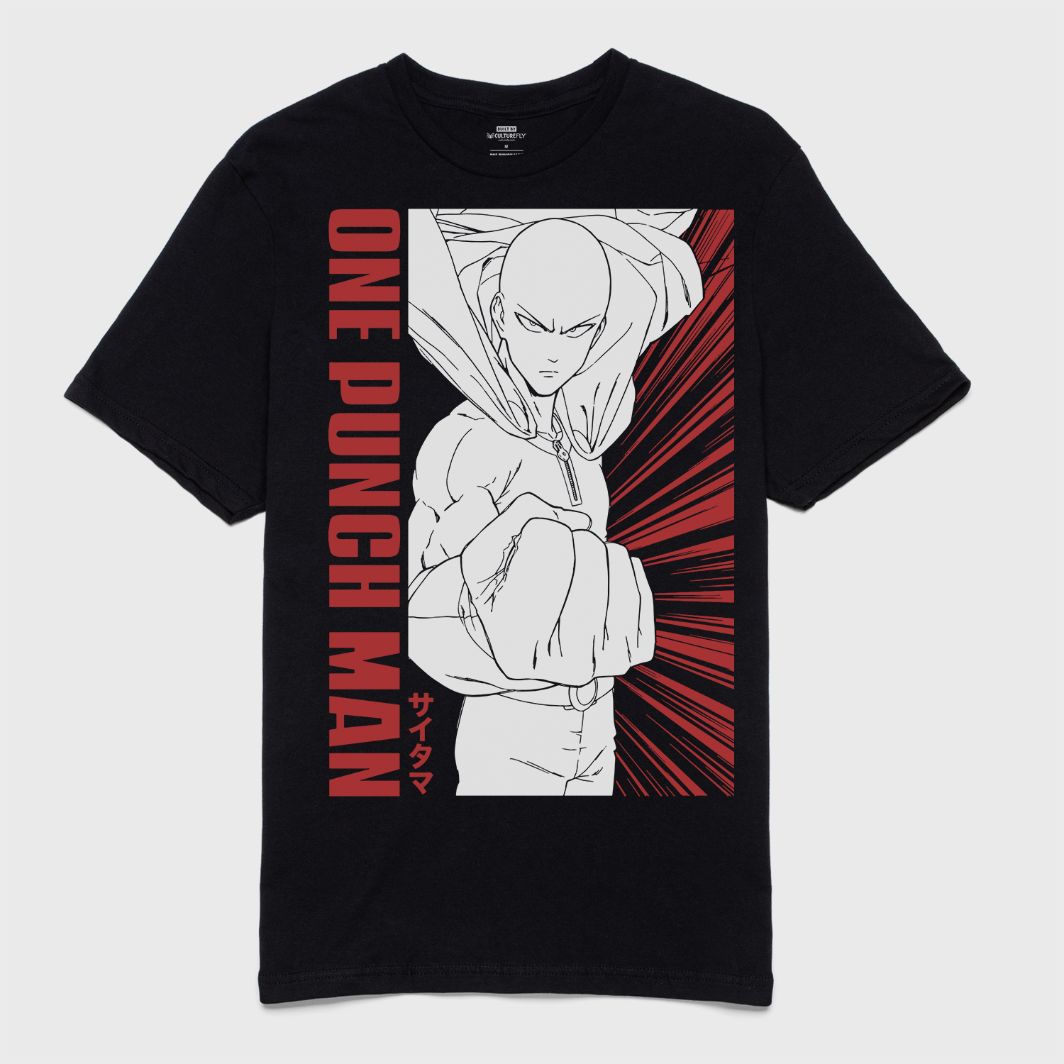 t-shirt tee shirt short sleeve one punch man black culturefly