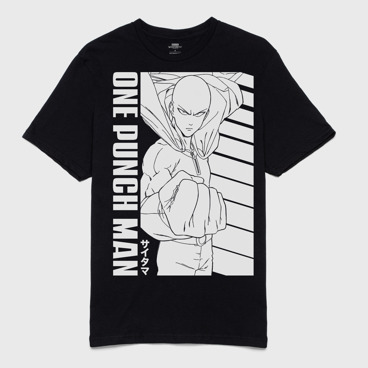 t-shirt tee shirt short sleeve one punch man black culturefly
