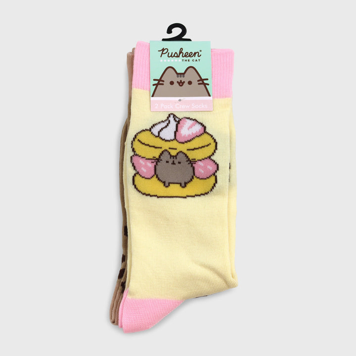 pusheen the cat crew socks. 2 pack crew socks.