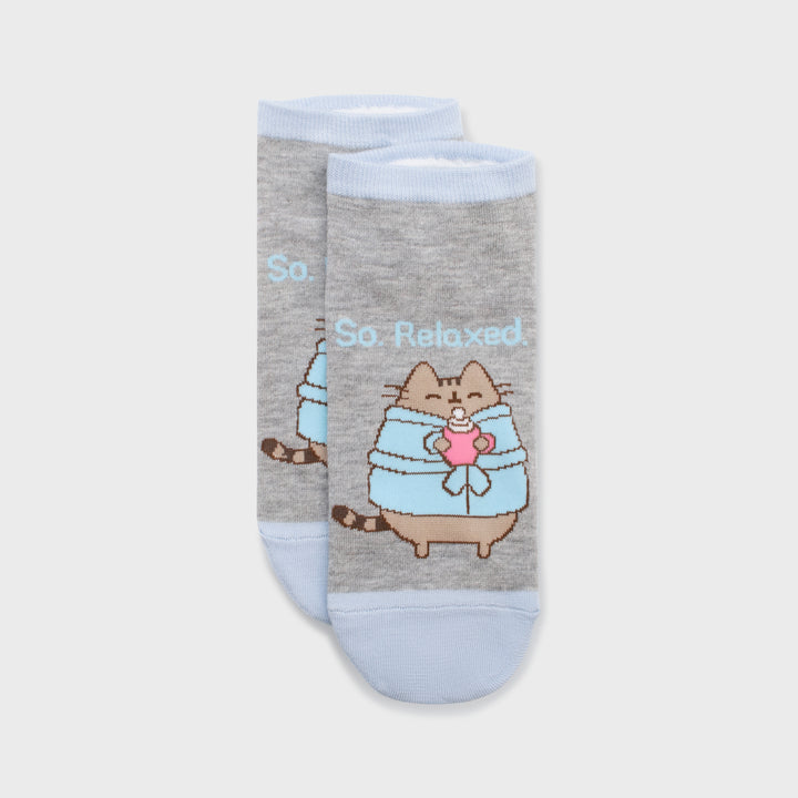 three pack socks of pusheen says 'so relaxed'