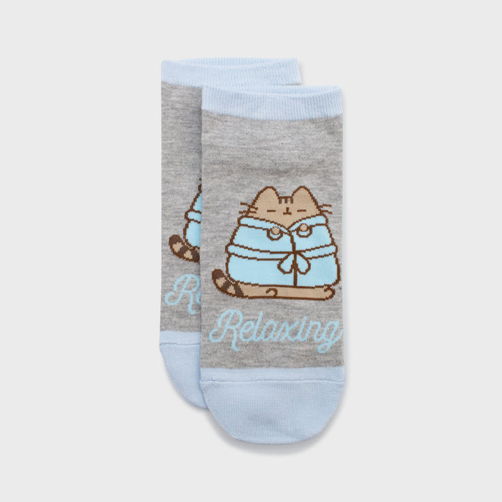 three pack socks of pusheen says 'so relaxed'