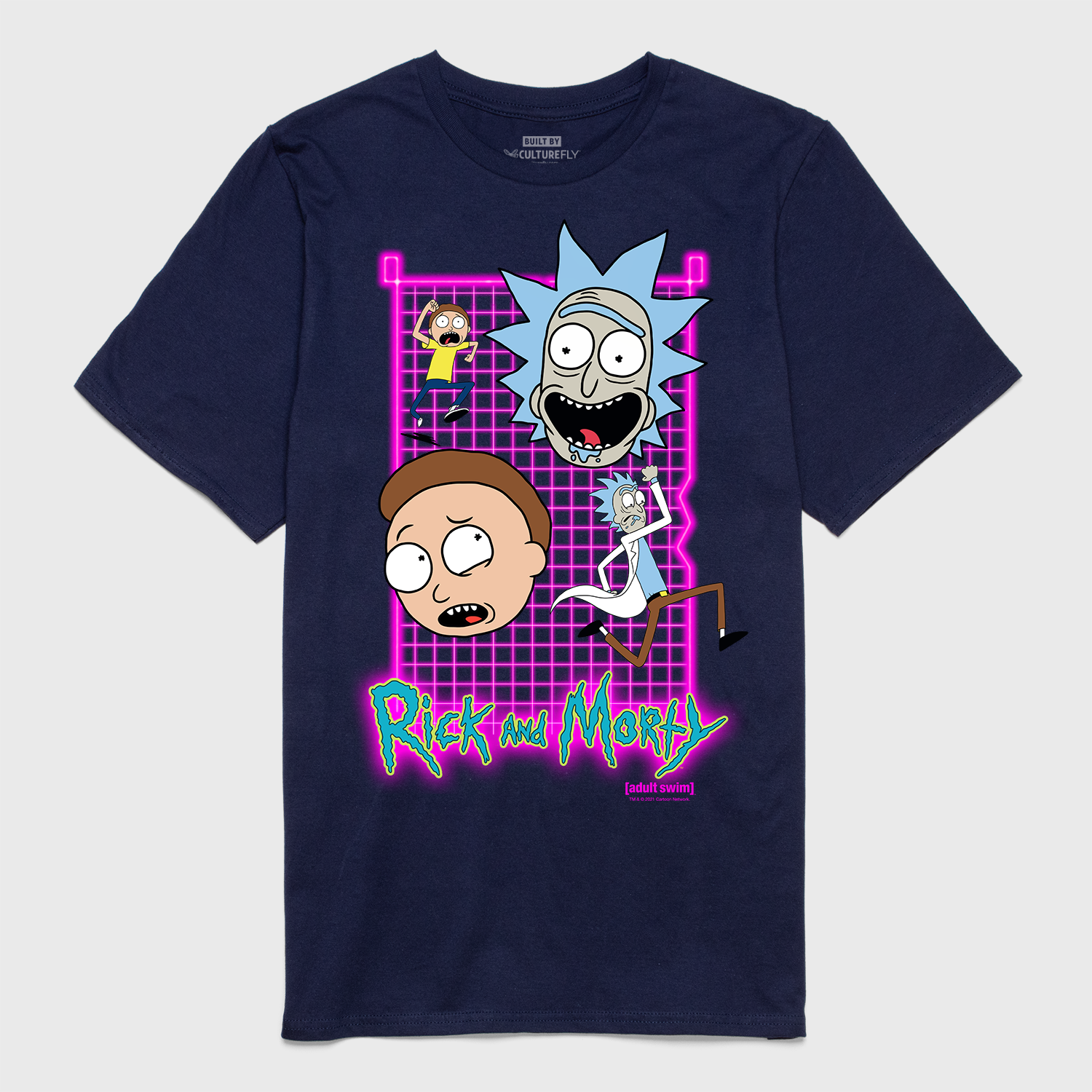 Rick and Morty - Neon Grid Tee