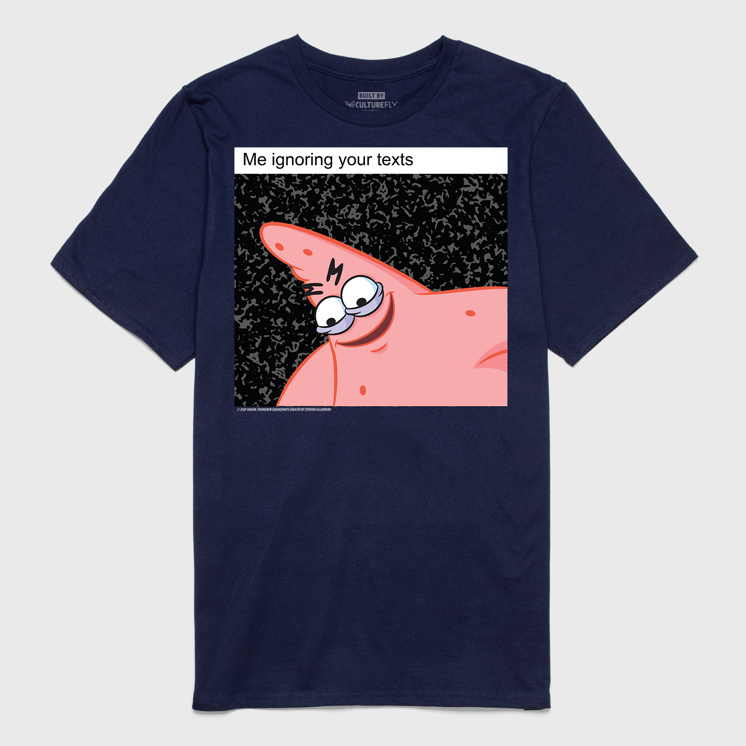 SpongeBob SquarePants - Me Ignoring Your Texts Meme Tee with savage patrick