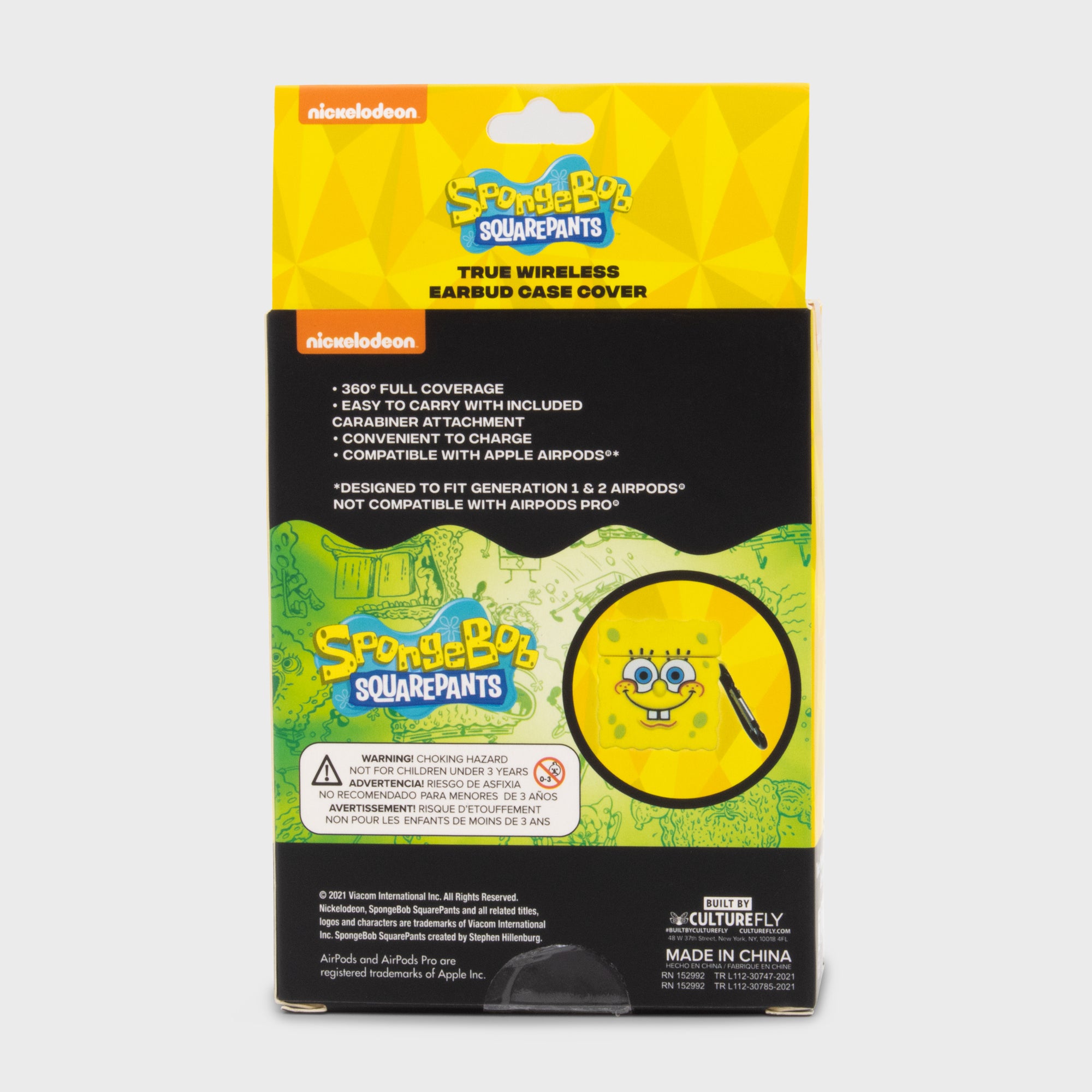 Nickelodeon - SpongeBob SquarePants Airpod Case packing back side