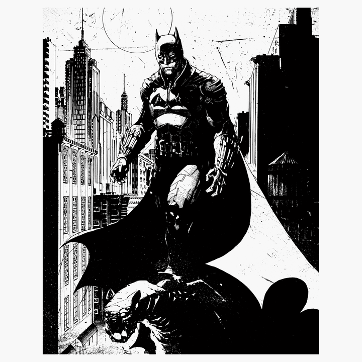  Black and White Comic Panel Tee