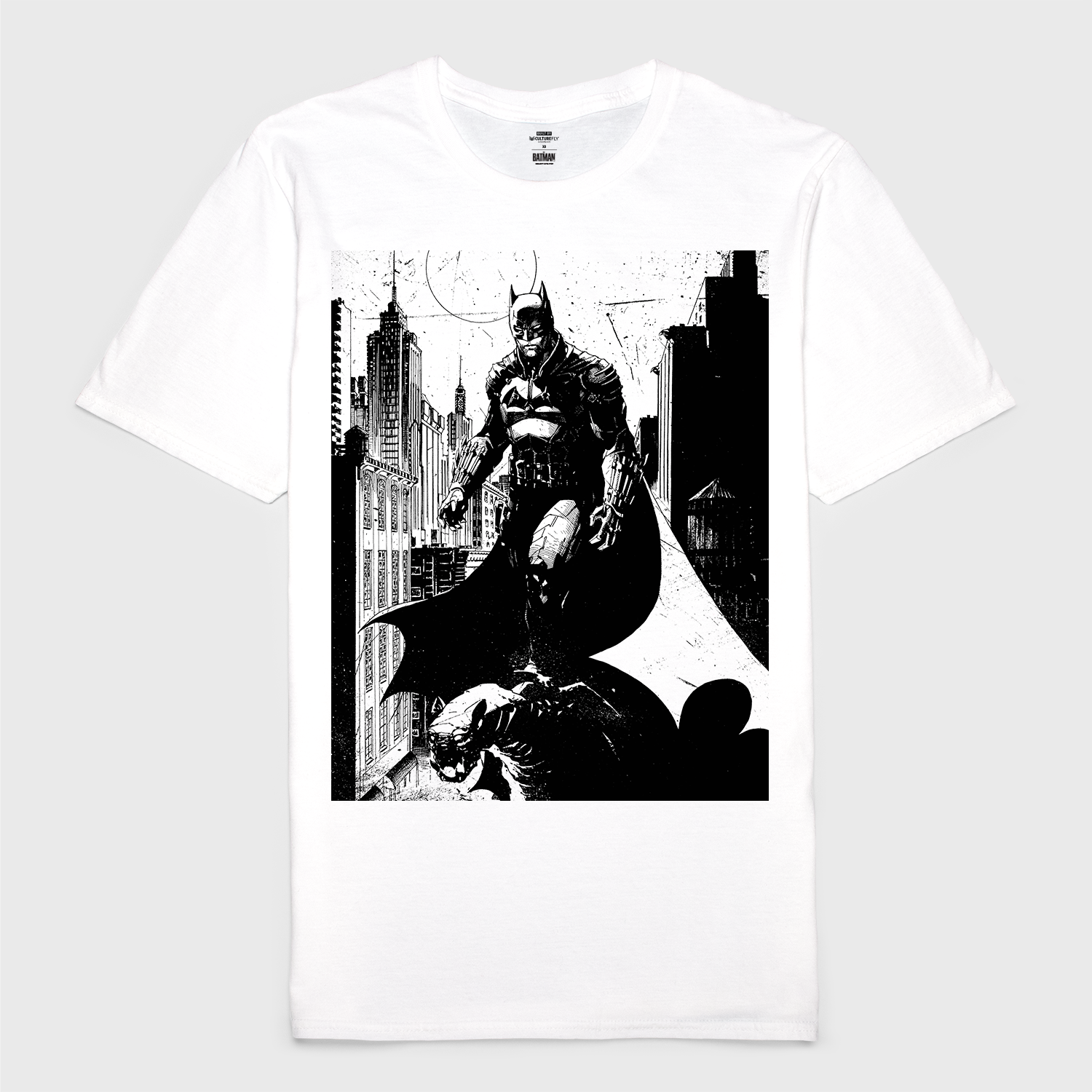Batman - Black and White Comic Panel Tee