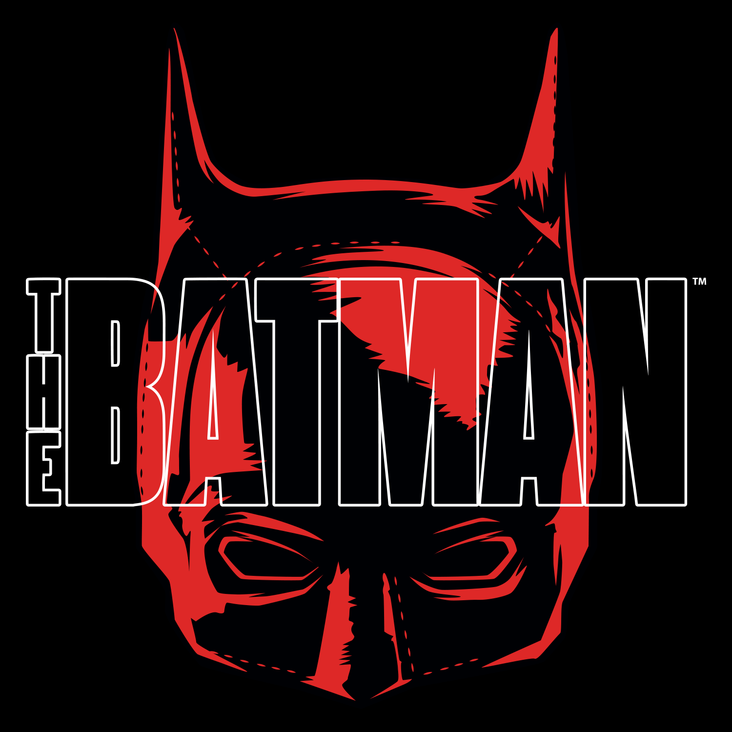 the batman tee, red batman mask on black tshirt
