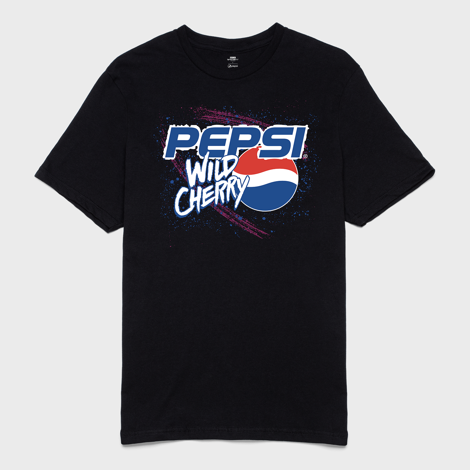 t-shirt tee shirt short sleeve pepsi wild cherry black culturefly