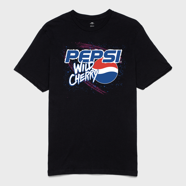 t-shirt tee shirt short sleeve pepsi wild cherry black culturefly