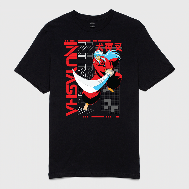 t-shirt tee shirt short sleeve inuyasha black culturelfy