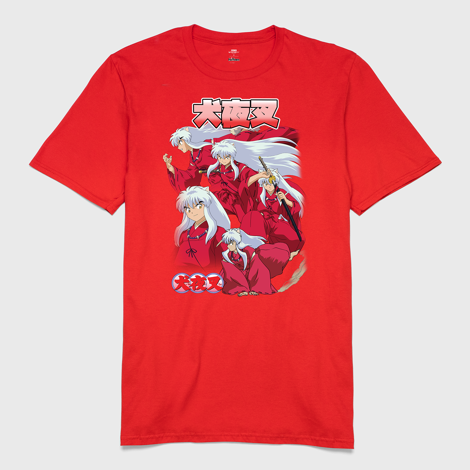 t-shirt tee shirt short sleeve inuyasha red culturefly