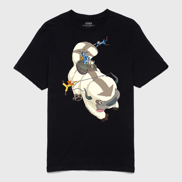 Avatar: The Last Airbender - Team Avatar riding Appa black Tee