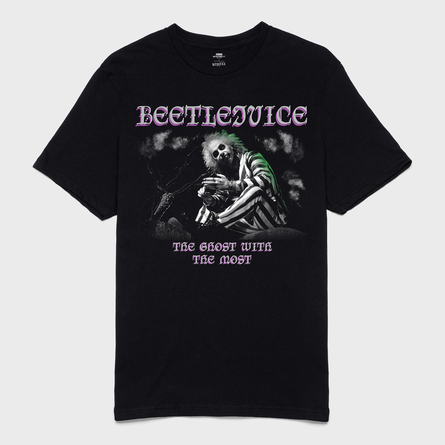 t-shirt tee shirt short sleeve beetlejuice the ghost with the most black culturefly