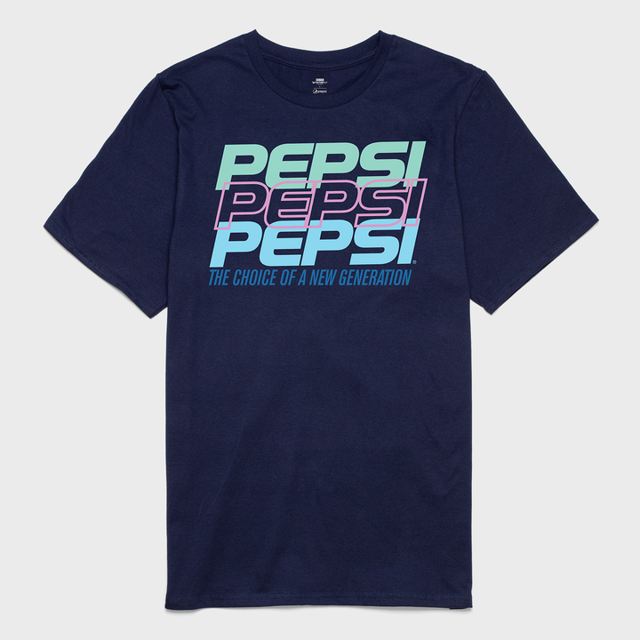 t-shirt tee shirt short sleeve pepsi pepsi pepsi the choice of a new generation navy culturefly