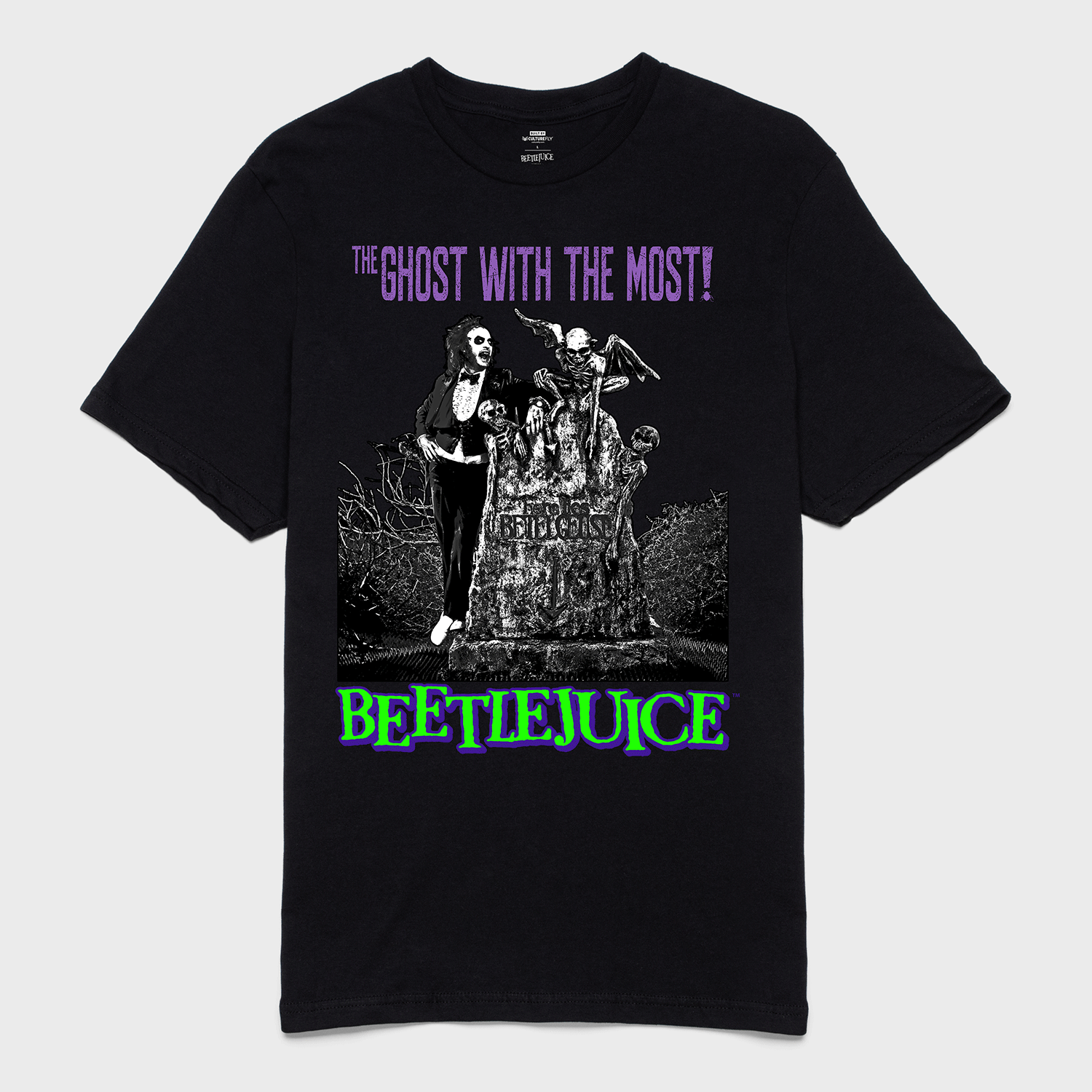 t-shirt tee shirt short sleeve the ghost with the most beetlejuice black culturefly