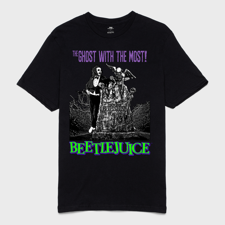 t-shirt tee shirt short sleeve the ghost with the most beetlejuice black culturefly