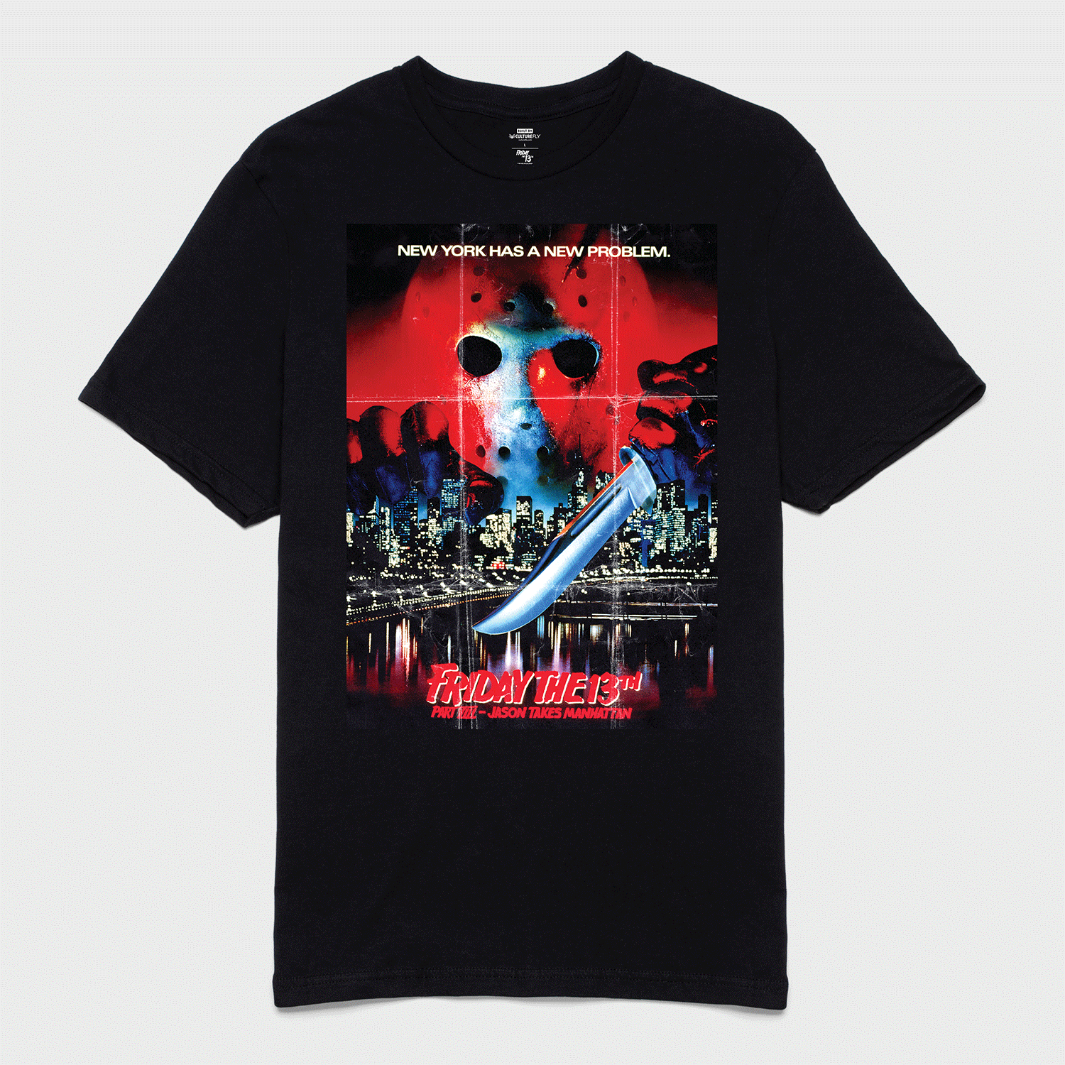 t-shirt tee shirt short sleeve friday the 13th part VIII jason takes manhattan black culturefly
