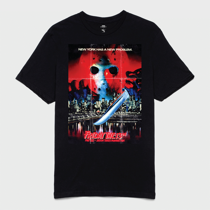 t-shirt tee shirt short sleeve friday the 13th part VIII jason takes manhattan black culturefly